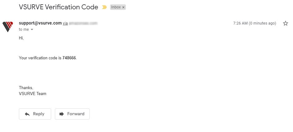 Email Verification code